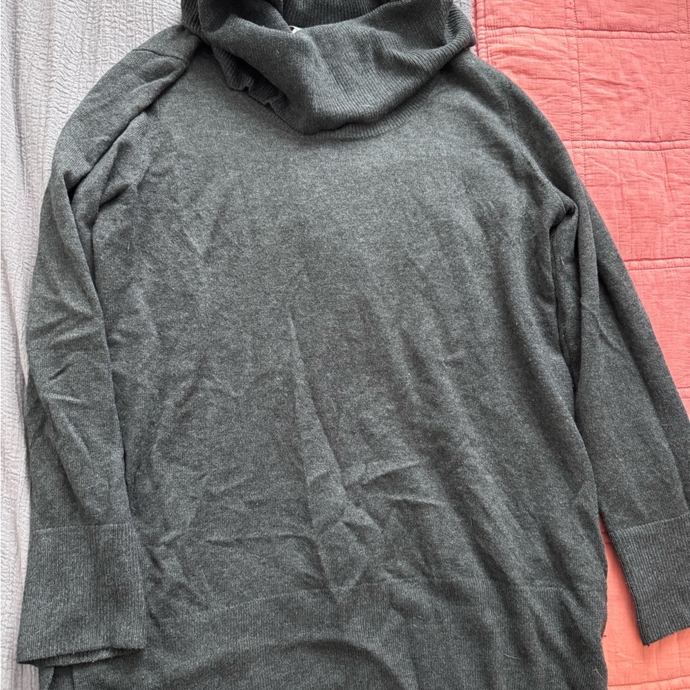 LOFT Gray Cowl Neck Sweater